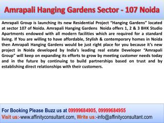 Amrapali New Project Noida | Amrapali Hanging Gardens Sector