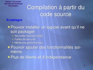 Compilation à partir du code source