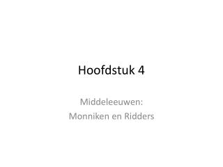 Hoofdstuk 4