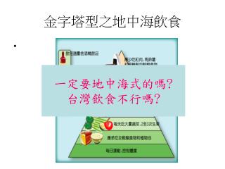 金字塔型之地中海飲食