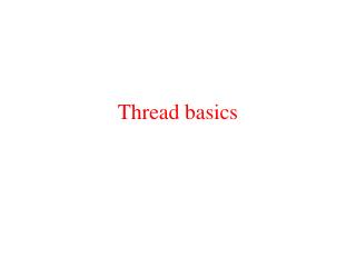 Thread basics