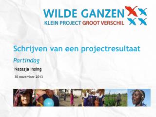 Schrijven van een projectresultaat