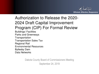 Dakota County Board of Commissioners Meeting September 24, 2019