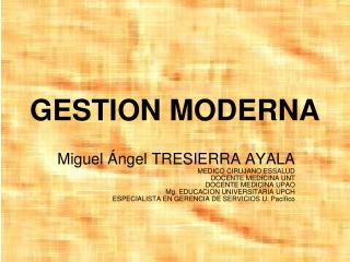 GESTION MODERNA