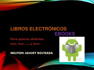 Libros Electrónicos ebooks