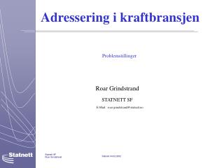 Adressering i kraftbransjen