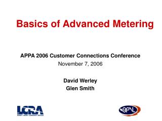Basics of Advanced Metering