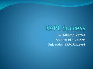 KAPL Success