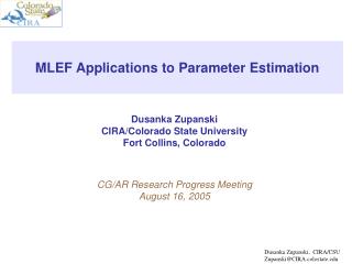 MLEF Applications to Parameter Estimation