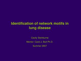 Identification of network motifs in lung disease