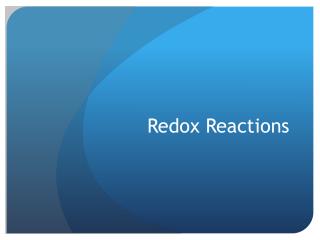 Redox Reactions