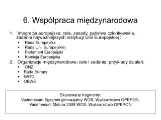 6. Współpraca międzynarodowa