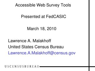 Accessible Web Survey Tools