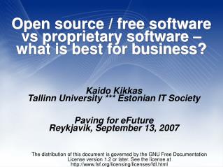 Open source / free software vs proprietary software – what is best for business?