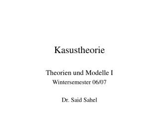 Kasustheorie