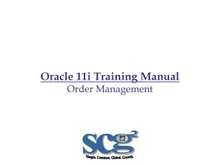 Oracle 11i Training Manual Order Management