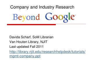 Company and Industry Research