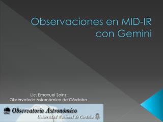 Observaciones en MID-IR con Gemini