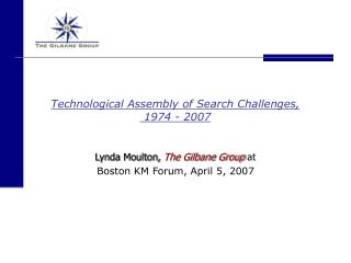 Technological Assembly of Search Challenges, 1974 - 2007