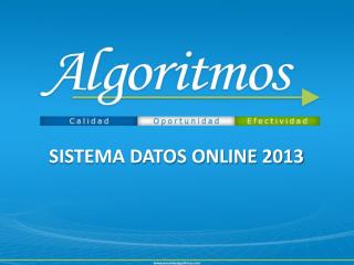 SISTEMA DATOS ONLINE 2013