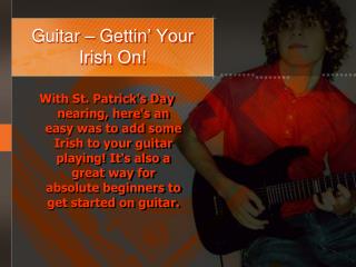 Guitar – Gettin ’ Your Irish On!