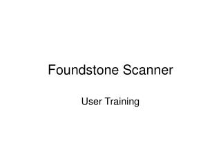 Foundstone Scanner