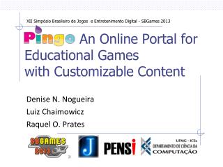 Pingo - An Online Portal for Educational Games with Customizable Content