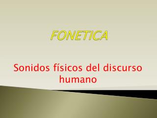 FONETICA