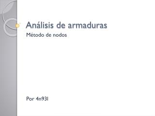 Análisis de armaduras