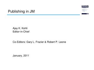 Publishing in JM