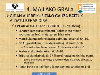 4. MAILAKO GRALa