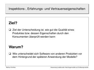 Inspektions-, Erfahrungs- und Vertrauenseigenschaften