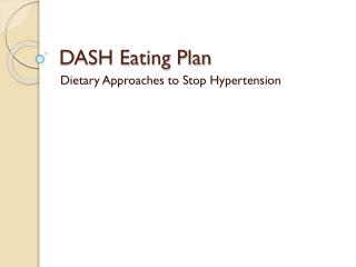 DASH Eating Plan