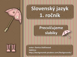 Slovenský jazyk 1. ročník