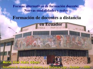 Formas alternativas de formación docente: Nuevas modalidades y redes