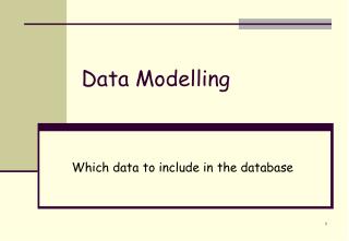 Data Modelling