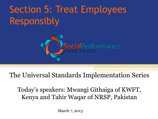 Section 5: Treat Employees Responsibly