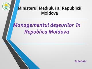 Managementul deşeurilor în Republica Moldova
