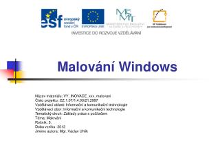 Malování Windows