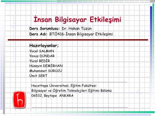 İnsan Bilgisayar Etkileşimi