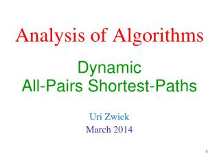 Analysis of Algorithms