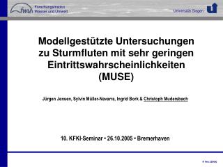 Jürgen Jensen, Sylvin Müller-Navarra, Ingrid Bork &amp; Christoph Mudersbach