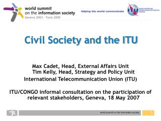 Civil Society and the ITU