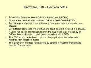 Hardware, 010 – Revision notes