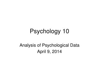 Psychology 10