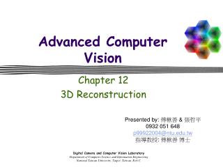 Advanced Computer Vision