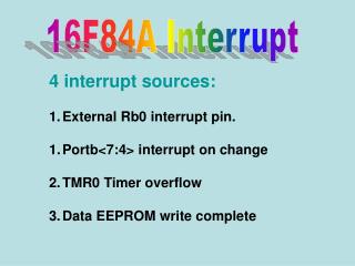 16F84A Interrupt