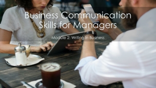 Business Communication Skills for Managers