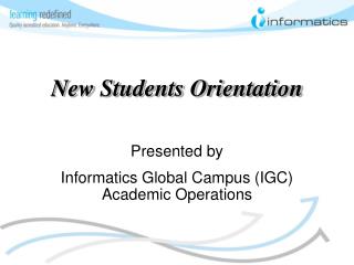 New Students Orientation