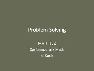 Problem Solving